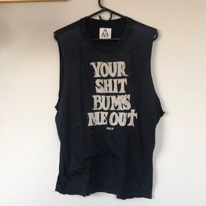 Your shit bums me out UNIF muscle tee